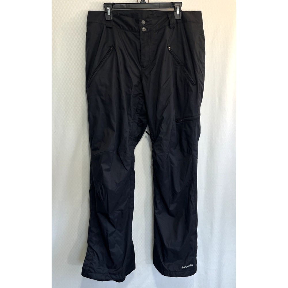 Columbia Men's L Reg Black Omni-Tech Snow Pants Waterproof Skiing Snowboarding
